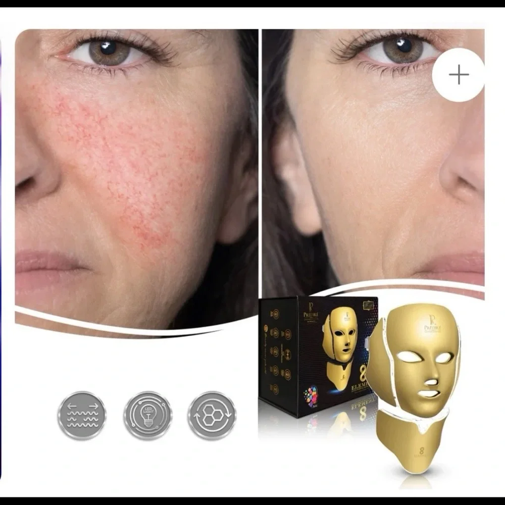 Gold LED Skincare Mask - Picture 2 of 14